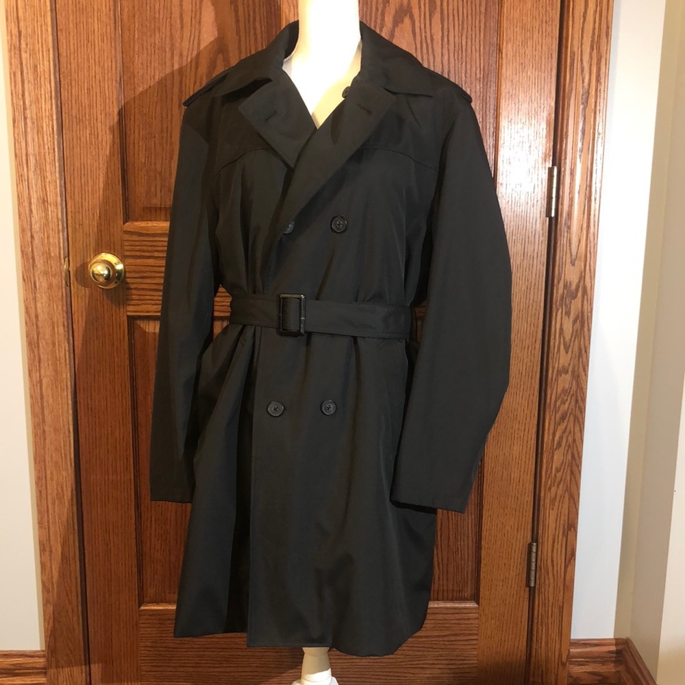 Liz Claiborne Black Trench Coats - Picture 5 of 8